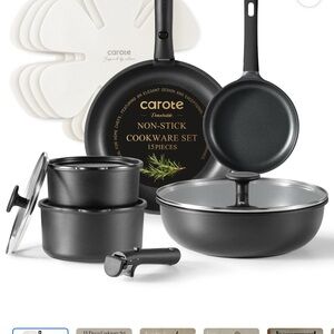 Black Non-Stick Cookware Set for Modern Kitchens